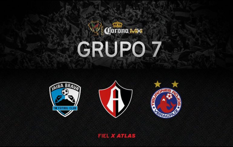 Los rojinegros se medirán al Veracruz y Tampico Madero, ubicados en la llave 7 de la competencia. TWITTER / @atlasfc
