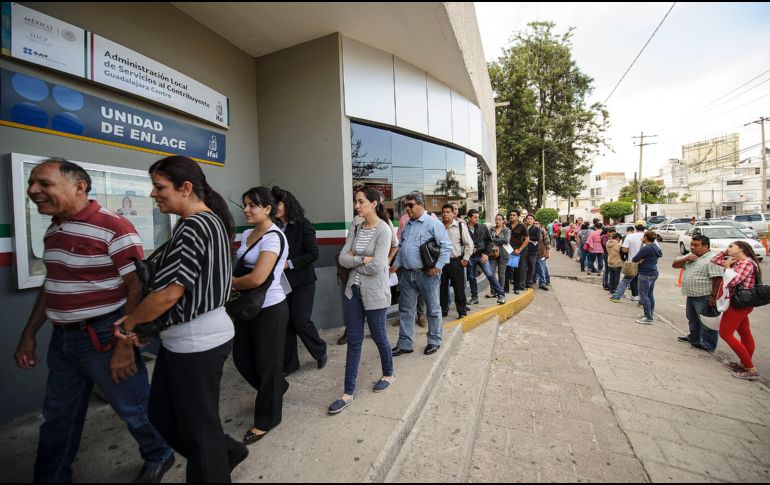 El órgano recaudador de impuestos, aclaró que algunos módulos permanecerán cerrados. EL INFORMADOR/ ARCHIVO