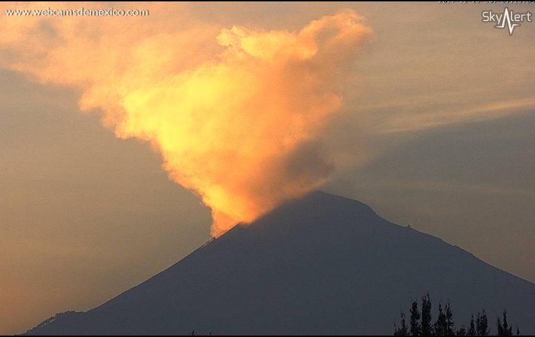 El Semáforo de Alerta Volcánica del Popocatépetl se encuentra en Amarillo Fase 2. TWITTER / @Popocatepetl_MX