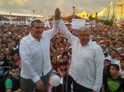 Andrés Manuel estuvo ayer en Jalpa de Méndez, Tabasco, donde apoyó al precandidato a la gubernatura, el senador con licencia, Adán Augusto López Hernández. TWITTER/@lopezobrador_