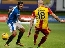 Peña (I) ha marcado cinco goles en 13 encuentros con los Rangers. INTERNET/www.rangers.co.uk