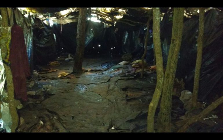 TALA, JALISCO (21/JUL/2017).- Según los reportes, un hombre que era mantenido cautivo en uno de los campamentos logró escapar hace unos días y avisó a las autoridades sobre la ubicación del sitio. ESPECIAL
