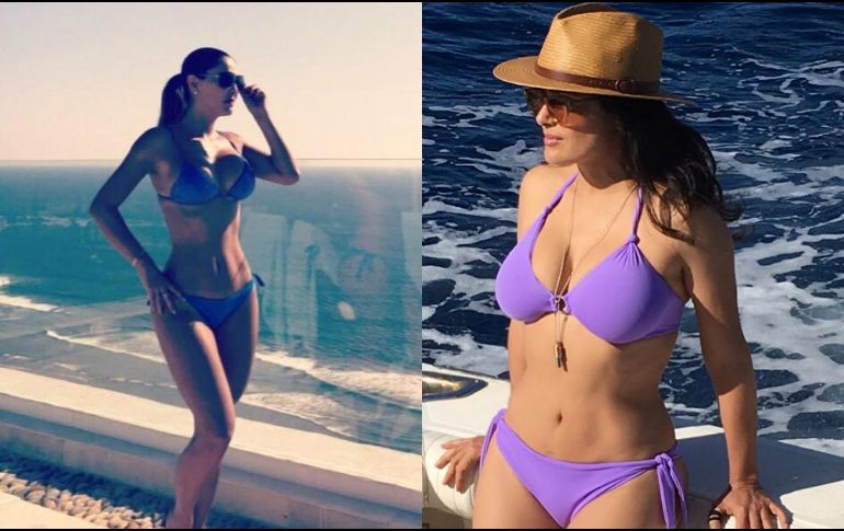 Ambas actrices lucen bikinis morados que han conquistado a cientos de seguidores. INSTAGRAM