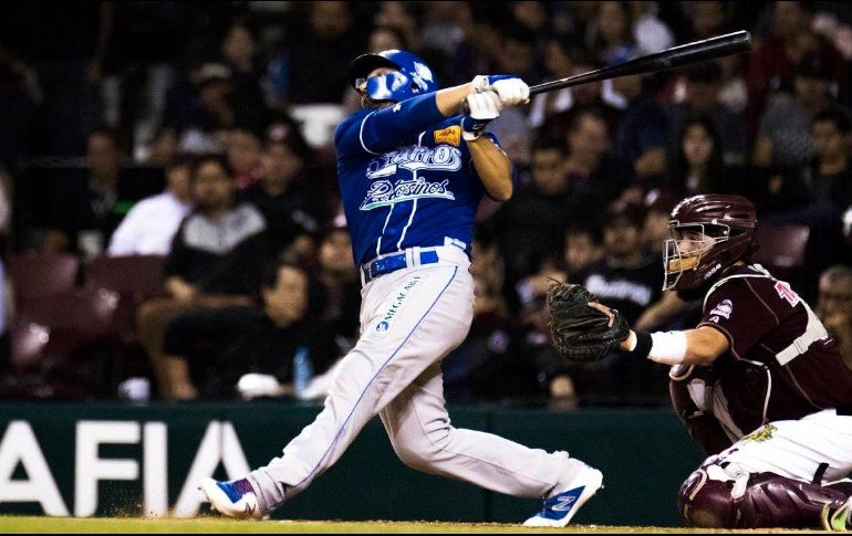 Gabriel Gutiérrez conectó dos imparables clave en el juego de pelota ayer en Culiacán, con los que Charros se trajo un triunfo de Sinaloa. FACEBOOK/CharrosBeisbolOficial