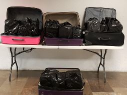 La mariguana estaba dentro de varias maletas. ESPECIAL / Policía de Guadalajara