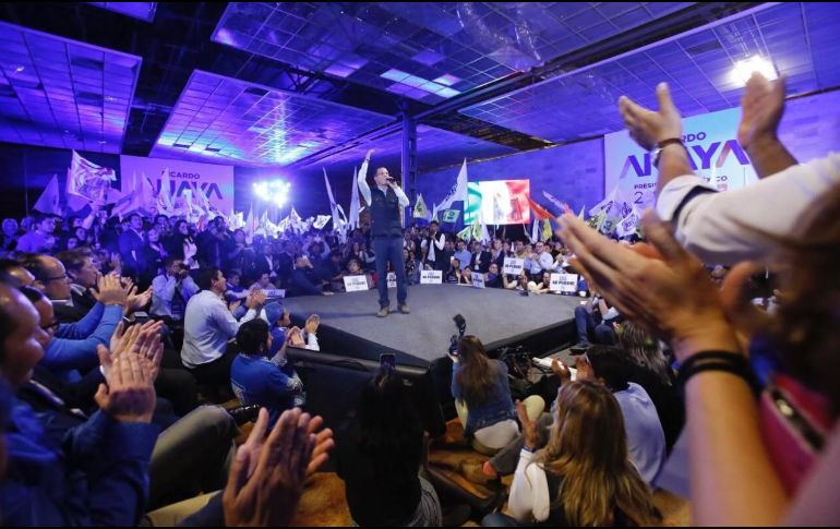 Ayer Ricardo Anaya hizo precampaña en Aguascalientes. TWITTER/@RicardoAnayaC