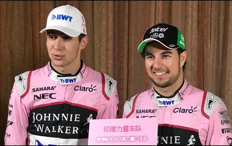 La temporada pasada Ocón (I) acusó a Pérez (D) de intentar matarlo. TWITTER/@ForceIndiaF1