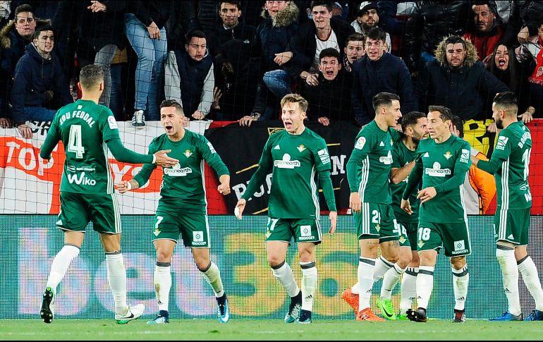 La victoria coloca al Betis en la octava posición, en espera del resto de los resultados de la jornada. AFP/C. Quicler
