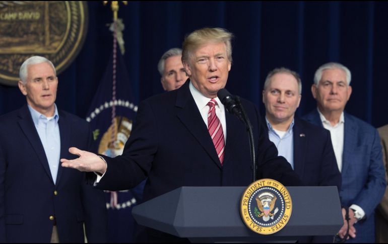 El mandatario de EU expresó su deseo de que Norcorea se involucre en los Olímpicos y de que el diálogo continúe después de la competición. EFE / C. Kleponis