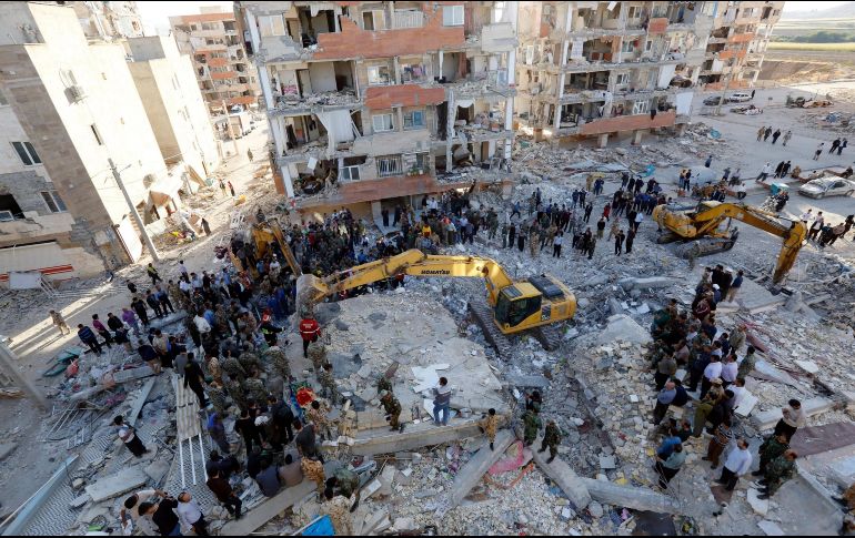 El terremoto del pasado noviembre, de 7.3 grados en la escala de Richter, causó 620 muertos y más de 12 mil heridos. EFE/ARCHIVO