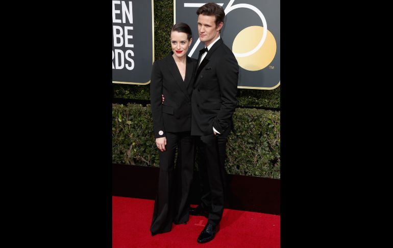 Claire Foy y Matt Smith. Algunas también destacaron por usar pantalones.