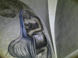 Obra de José Parres Arias. “Desnudo de mujer”, en el interior del recinto. ESPECIAL