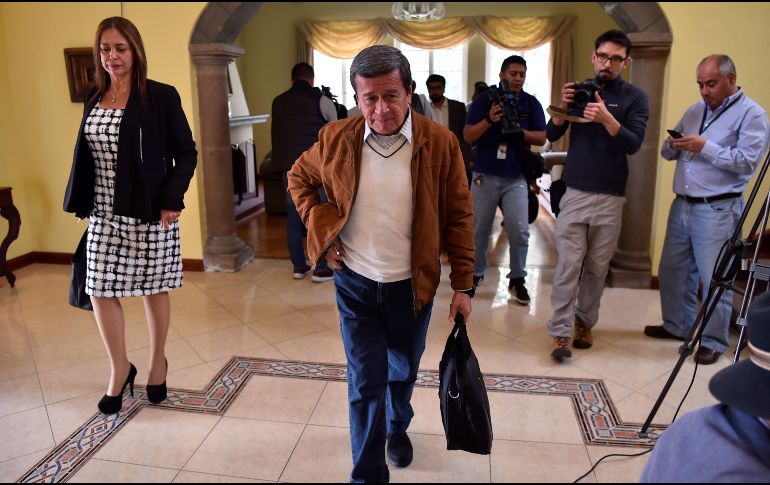 Pablo Beltrán, jefe negociador de ELN, exigió que se restablezcan las conversaciones. AFP/R. Buendía