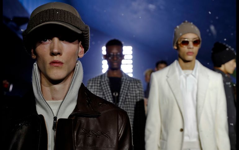 Modelos desfilan en la presentación de la colección otoño-invierno 2018-19 de Ermenegildo Zegna en Milán, Italia. AP/L. Bruno