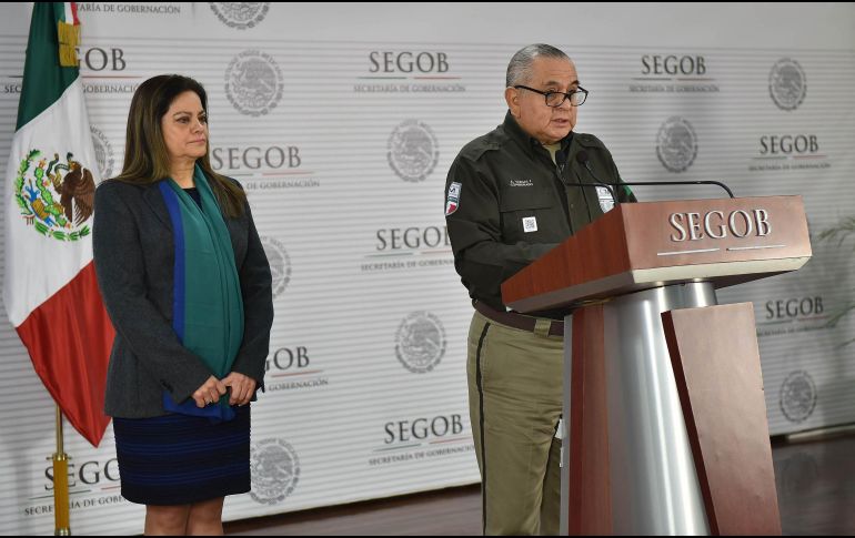 Germán Eliécer era buscado por haber cometido múltiples homicidios, detalla en rueda de prensa el titular del INM. NTX / ESPECIAL