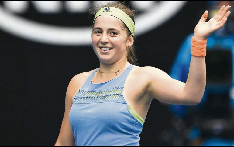 Avante. Jelena Ostapenko se sobrepuso a un 1-4 adverso en el segundo set. AFP/G. Wood