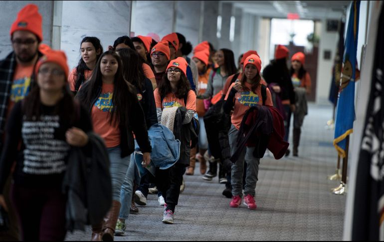 Los impulsores del DACA además se enfrentan a las propuestas presupuestales republicanas, que no mencionan el acuerdo ni proponen arreglos al respecto. AFP / B. Smialowski