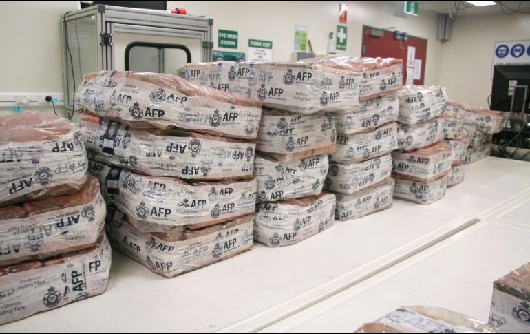 El cargamento está valorado en unos 400 millones de dólares. AP/POLICÍA FEDERAL DE AUSTRALIA