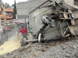 En la casa habitaba una familia de seis personas, quienes quedaron atrapadas. EFE/Protección Civil Ecatepec