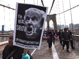 El 57 % de la población desaprueba la labor de Trump y un 51% rechaza su desempeño desde que alcanzó la Presidencia. AFP / T. Clary