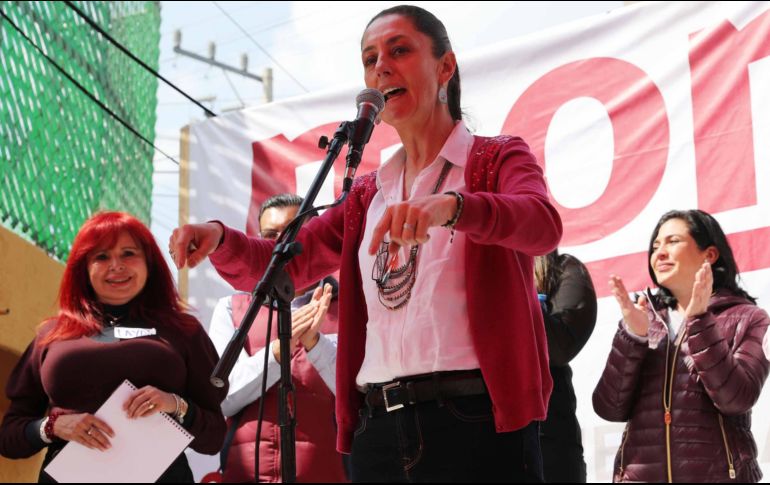 Claudia Sheinbaum aseguró que en la Ciudad de México se le quiere a Andrés Manuel. SUN / J. Reyes