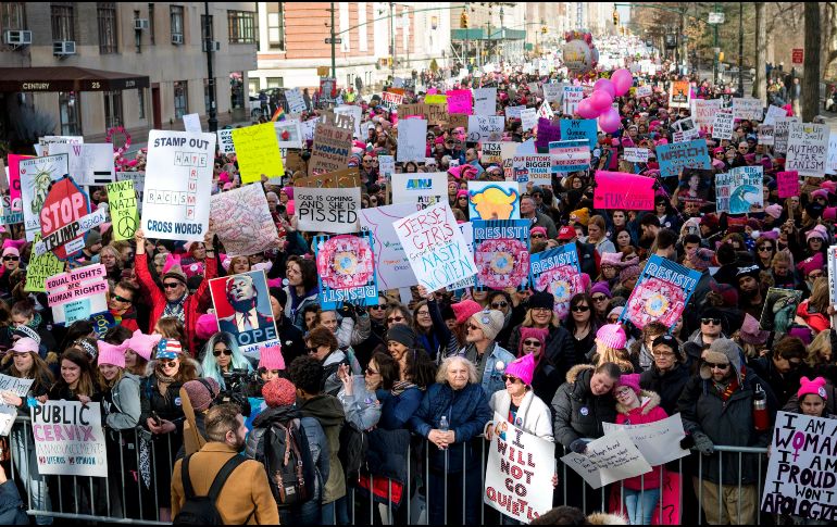 Miles de personas llenaron las calles de Washington, Nueva York, Los Ángeles y otras ciudades para manifestarse.AP/C. Ruttle