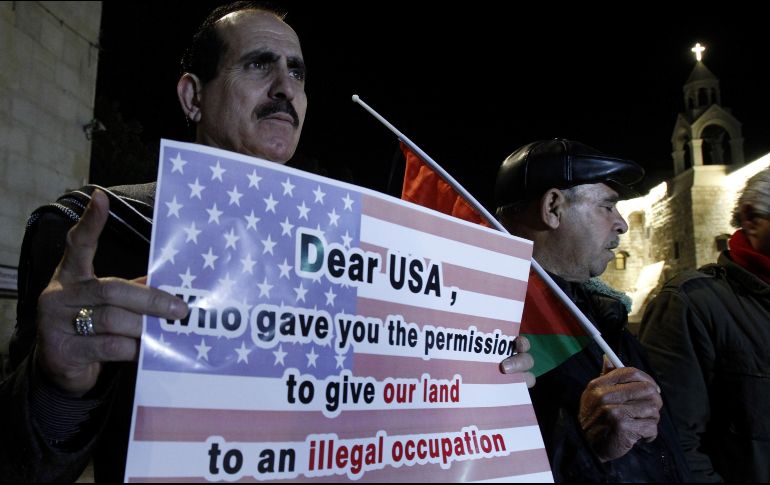 Con la llegada de Pence las protestas de simpatizantes palestinos no se han detenido y prometen continuar los próximos días. AFP/M. AL SHAER