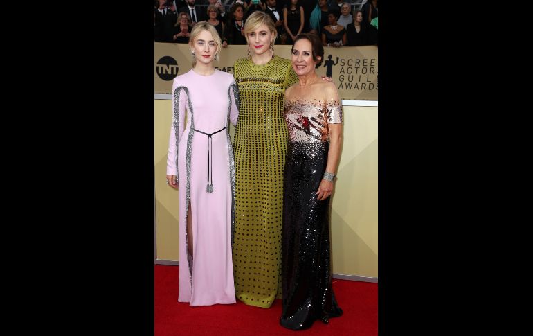 Saoirse Ronan, Greta Gerwig y Laurie Metcalf.