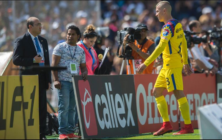El mediocampista fue castigado por una patada en el rostro a Nicolás Castillo al intentar una chilena. MEXSPORT / ARCHIVO