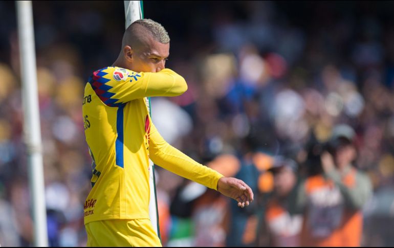 El  futbolista fue suspendido por juego brusco grave en el partido de la jornada 3 contra Pumas en Ciudad Universitaria. MEXSPORT / ARCHIVO