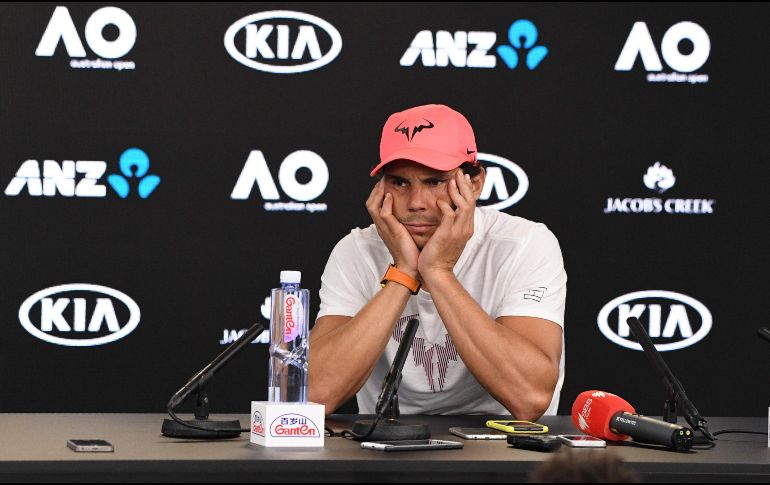 Nadal se retiró ayer cuando disputaba los cuartos de final del Abierto de Australia ante el croata Marin Cilic. AFP/S. Khan