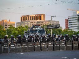 Se desplegó un fuerte dispositivo de seguridad en las inmediaciones del tribunal, en el que se desarrolla una audiencia que se prevé larga. AFP/. Bernardes