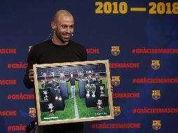 Mascherano habló durante una ceremonia de despedida organizada por el equipo, con la presencia del presidente Josep Bartomeu y los demás jugadores. AP / M. Fernández