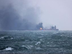 El seis de enero, el Sanchi, buque iraní registrado en Panamá, y un carguero hongkonés chocaron frente a las costas de Shanghái. AFP/Cortesía Ministerio de Transporte de China