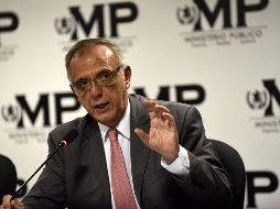 Iván Velasquez, director de la CICIG, habla sobre la detención de Williams Mansilla y otros presuntos implicados en enriquecimiento ilícito. AFP / J. Ordóñez