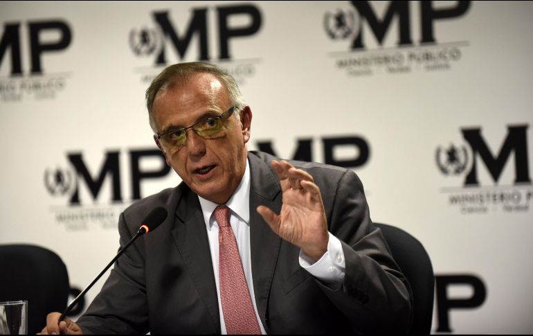 Iván Velasquez, director de la CICIG, habla sobre la detención de Williams Mansilla y otros presuntos implicados en enriquecimiento ilícito. AFP / J. Ordóñez