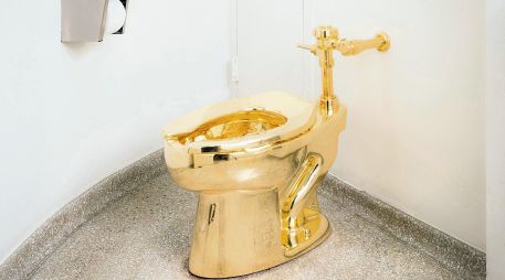 El trono del artista italiano Maurizio Cattelan en el Guggenheim. ESPECIL/Guggenheim museum