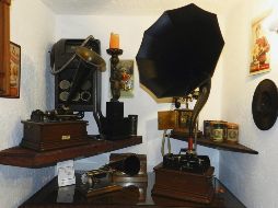 El fonógrafo, ancestro del tocadiscos, presente en el museo. SUN
