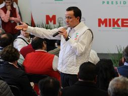 El precandidato realizó el llamado luego de reunirse con militantes del Partido Revolucionario Institucional. NTX/ G. Granados