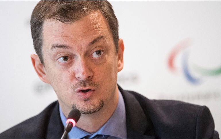 Andrew Parsons, presidente del Comité Paralímpico Internacional, durante una conferencia de prensa. AP/M. Becker