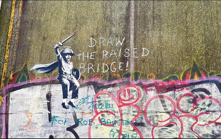 Obra. La pieza del artista Banksy. ESPECIAL