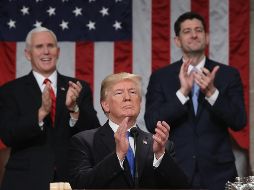 Ante una sesión conjunta del Congreso, Trump asoció reiteradamente a la inmigración ilegal con la criminalidad y las amenazas terroristas. EFE / S. Thew