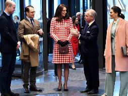 Acompañados por la princesa heredera Victoria de Suecia y su esposo, el príncipe Daniel, los duques comenzaron la jornada en el Instituto Karolinska. AFP / H. Montgomery