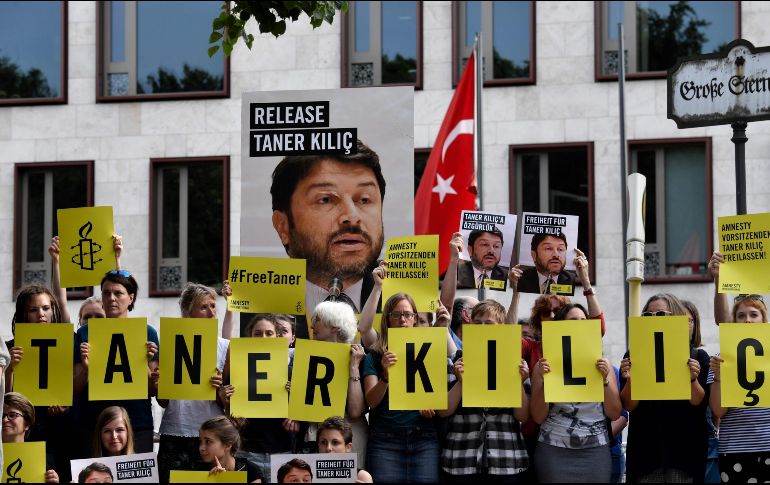 El arresto de Kiliç desencadenó varias protestas por parte de organizaciones. AFP/J. Macdougall