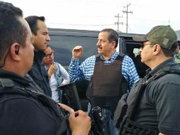 Raúl Sánchez Jiménez, fiscal general, se trasladó hasta Ocotlán para supervisar los operativos de seguridad montados luego de los bloqueos. TWITTER/@FiscaliaJal