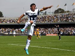 Alustiza anota el segundo tanto de los capitalinos. AFP