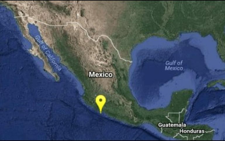 El SSN informó que el movimiento ocurrió a las 19:24 a 37 kilómetros al suroeste de Lázaro Cárdenas. TWITTER / @SSNMexico