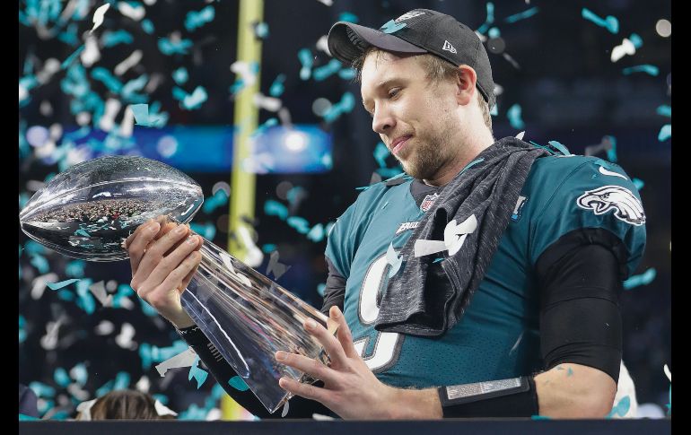 Nick Foles fue nombrado el Jugador Más Valioso del Super Bowl LII. AP / M. Humprey