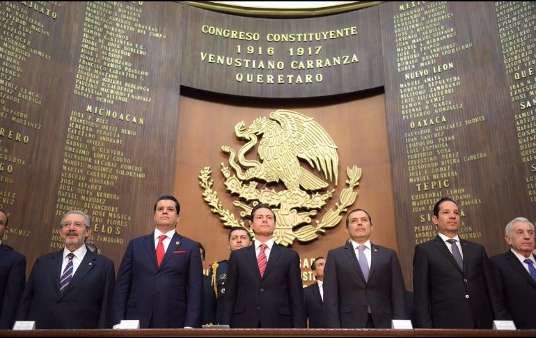 El Mandatario sostuvo que la solidez de las instituciones y su capacidad para mantenerse vigentes son la más alta prueba de la vitalidad de la Constitución de 1917. TWITTER / @PresidenciaMX