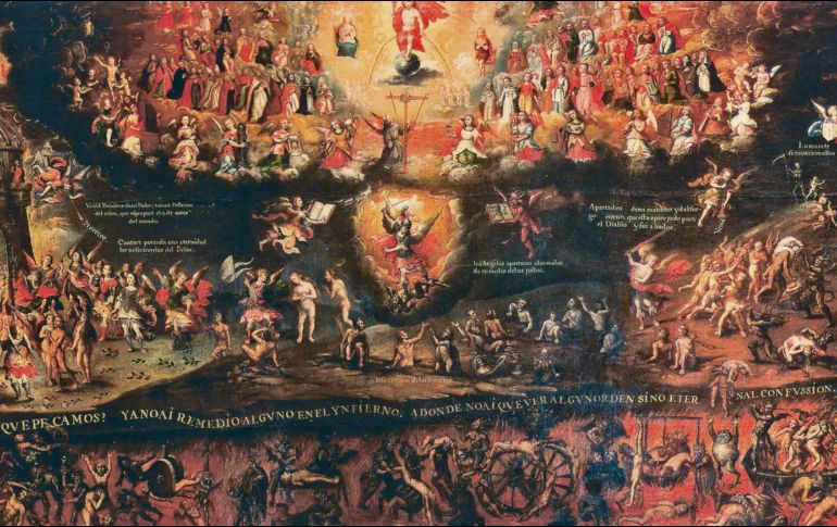 Obra. Pintura de Diego Quispe Tito que muestra la influencia que sembró España en América. ESPECIAL